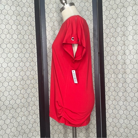 CURE. Split Short Sleeve Top - Picture 3 of 11